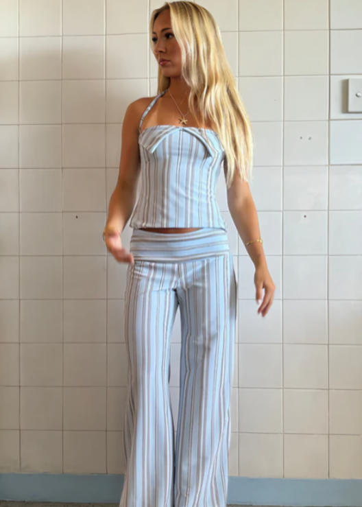 LondMode | Striped Two-Piece Set